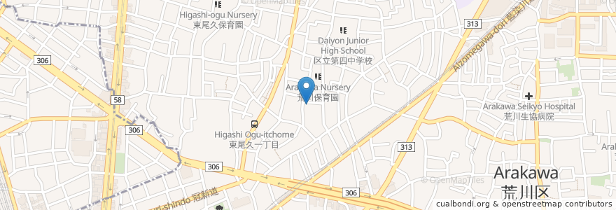 Mapa de ubicacion de 花の木ひろば館 en Japão, Tóquio.