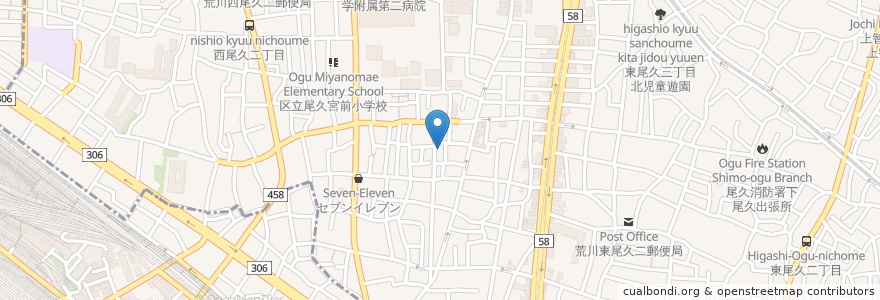 Mapa de ubicacion de 荒川区 シルバー人材センター en 日本, 东京都/東京都.