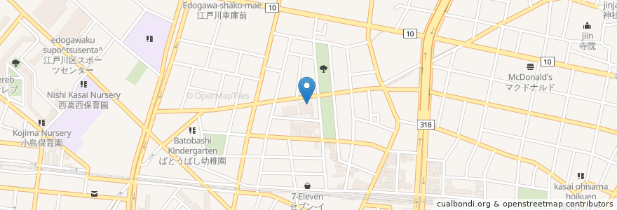 Mapa de ubicacion de 葛西在宅介護支援センター en 일본, 도쿄도, 江戸川区.
