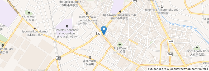 Mapa de ubicacion de 藤沢市地域生活支援センターおあしす en Japão, 神奈川県, 藤沢市.