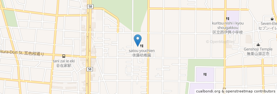 Mapa de ubicacion de 西伊興住区センター en Jepun, 東京都, 足立区.