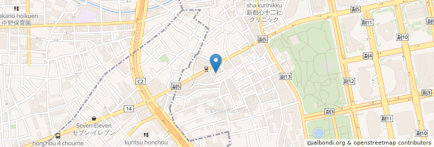Mapa de ubicacion de 西新宿在宅介護支援センター en Jepun, 東京都, 渋谷区.