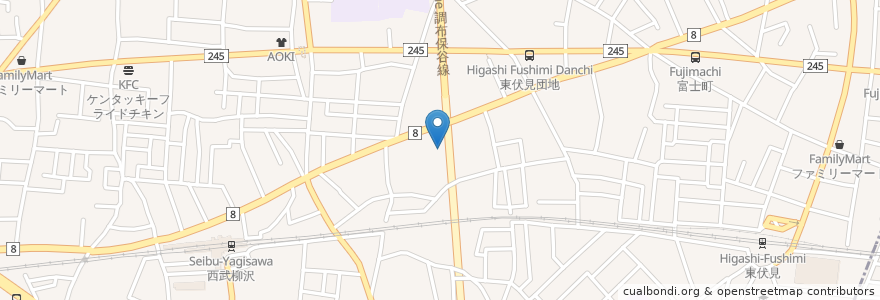Mapa de ubicacion de 西東京市富士町福祉会館 en 日本, 东京都/東京都, 西東京市.