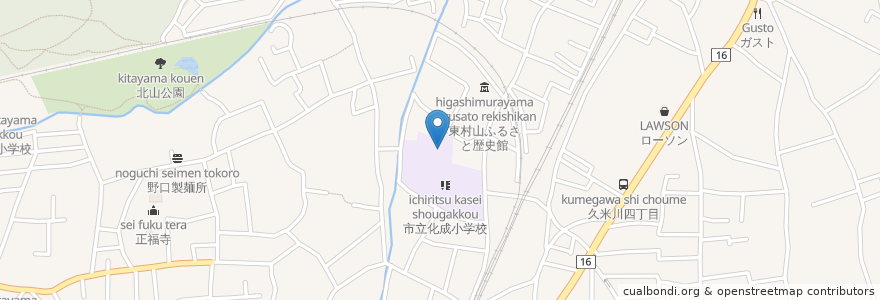 Mapa de ubicacion de 諏訪児童遊園 en 日本, 東京都, 東村山市.