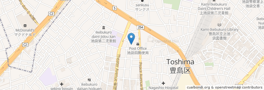 Mapa de ubicacion de 豊島区いけよんの郷在宅介護支援センター en Jepun, 東京都, 豊島区.