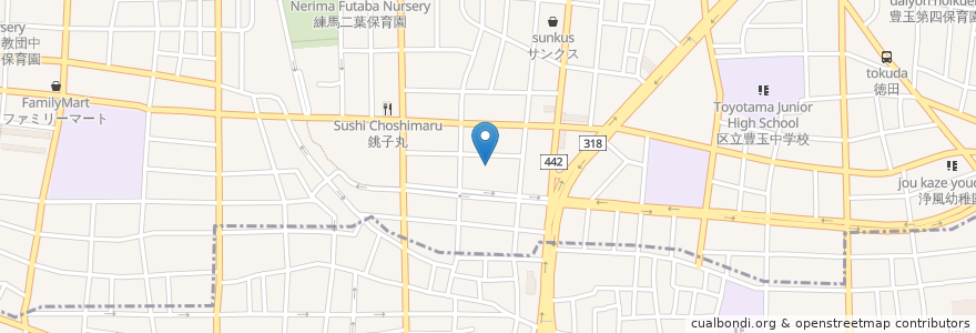 Mapa de ubicacion de 豊玉在宅介護支援センター en 日本, 東京都, 中野区, 練馬区.