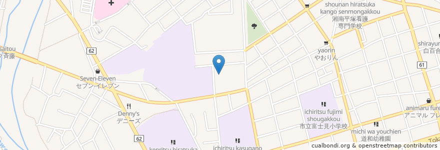 Mapa de ubicacion de 貴峯荘第１職業更生センター en 日本, 神奈川県, 平塚市.
