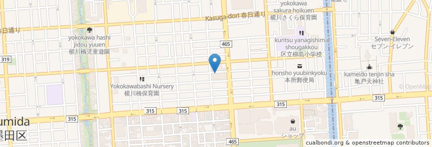 Mapa de ubicacion de 賛育会病院 en Japão, Tóquio, 墨田区.