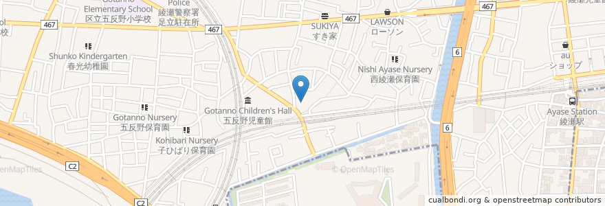 Mapa de ubicacion de 足立区在宅介護支援センター西綾瀬 en 日本, 東京都, 足立区.