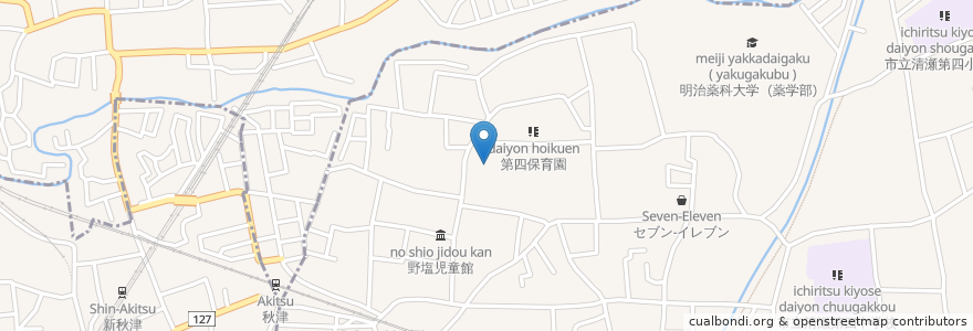 Mapa de ubicacion de 野塩老人いこいの家 en ژاپن, 東京都, 清瀬市.