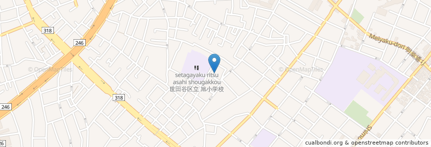 Mapa de ubicacion de 野沢地区会館 en Giappone, Tokyo, 世田谷区.