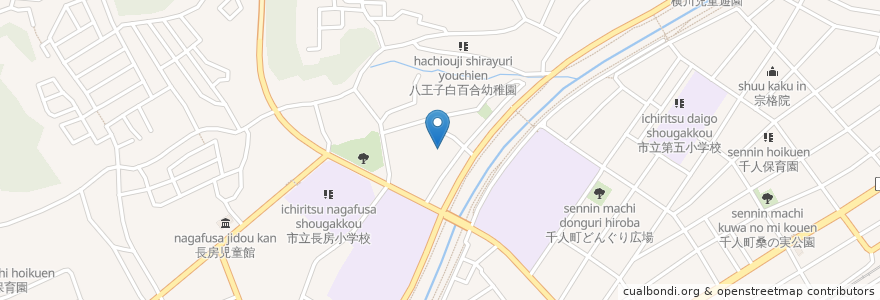 Mapa de ubicacion de 長房児童遊園 en Japan, Tokyo, Hachioji.