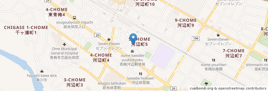 Mapa de ubicacion de 青梅市精神障害者地域生活支援センター en Japon, Tokyo, 青梅市.