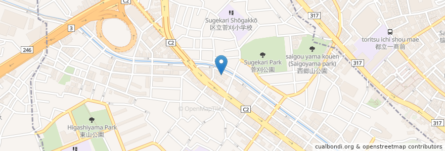 Mapa de ubicacion de 青葉台さくら苑在宅介護支援センター en 日本, 东京都/東京都, 目黒区.