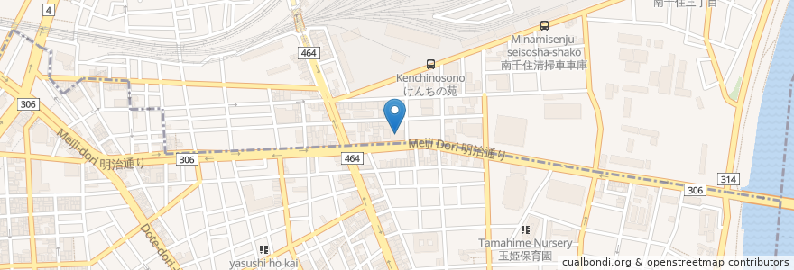 Mapa de ubicacion de 養護老人ホーム千寿苑 en اليابان, 東京都.