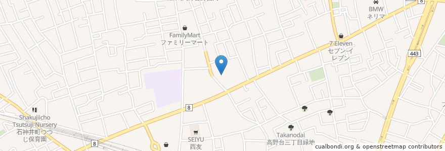 Mapa de ubicacion de 高野台在宅介護支援センター en Japon, Tokyo, 練馬区.