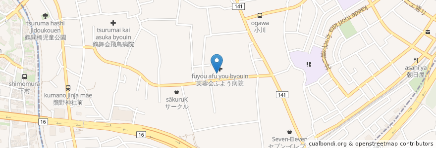 Mapa de ubicacion de 鶴間在宅介護支援センター芙蓉園 en Giappone, Tokyo, 町田市.