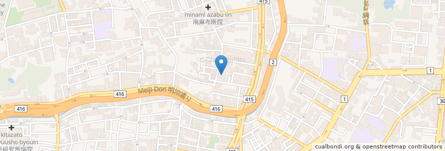 Mapa de ubicacion de 麻布在宅介護支援センター en Giappone, Tokyo, Minato.