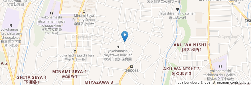 Mapa de ubicacion de ＮＰＯさがみ瀬谷宮沢荘 en 日本, 神奈川縣, 横滨市, 瀬谷区.