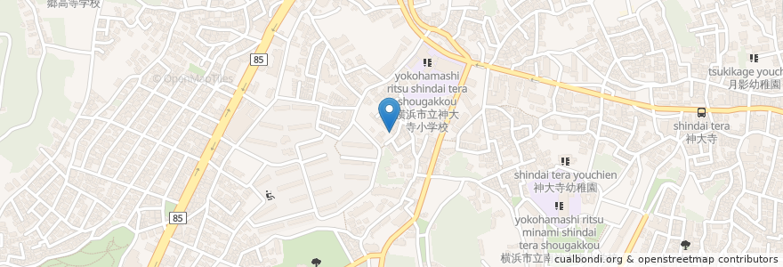 Mapa de ubicacion de ＮＰＯ相模片倉荘 en 日本, 神奈川県, 横浜市, 神奈川区.