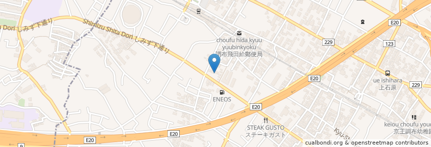 Mapa de ubicacion de Ｓ・Ｓ・Ｓ６８ en ژاپن, 東京都, 調布市.