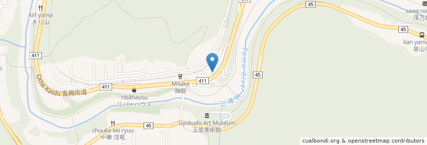 Mapa de ubicacion de 玉川屋 en Japón, Tokio, Ome.
