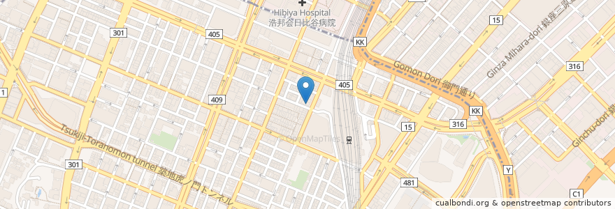 Mapa de ubicacion de SL酒場 en Giappone, Tokyo, Minato.