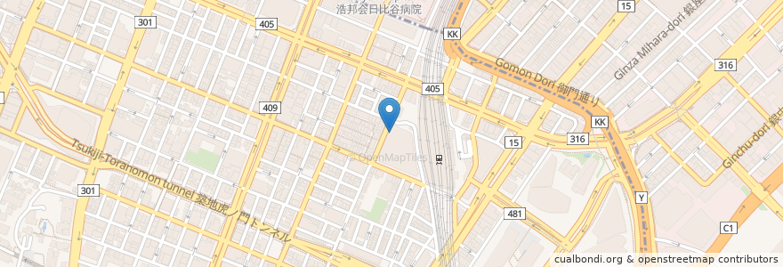 Mapa de ubicacion de かつや en Jepun, 東京都, 港区.