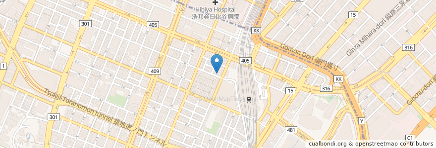 Mapa de ubicacion de Nodoguroya en Japan, Tokyo, Minato.