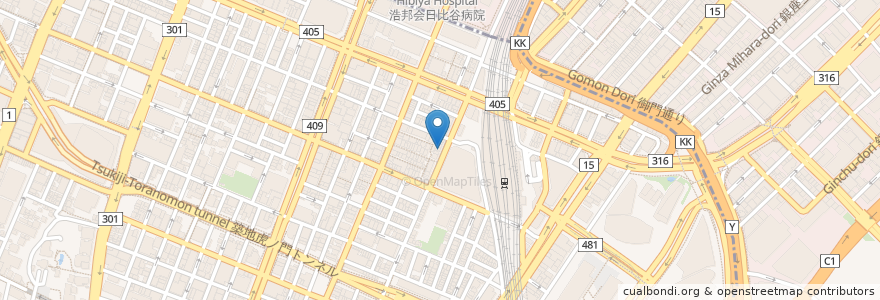 Mapa de ubicacion de 三州屋 en Japón, Tokio, Minato.