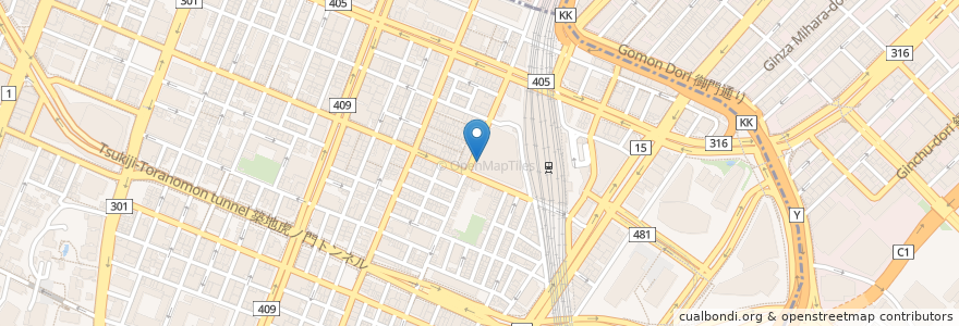 Mapa de ubicacion de 丹波屋 en 일본, 도쿄도, 미나토.