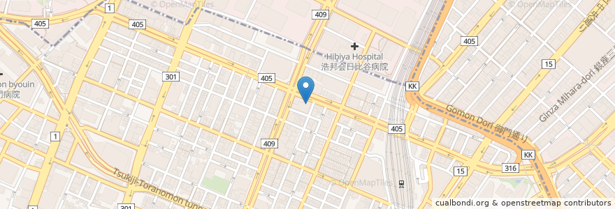 Mapa de ubicacion de みずほ銀行 en Japonya, 東京都, 港区.