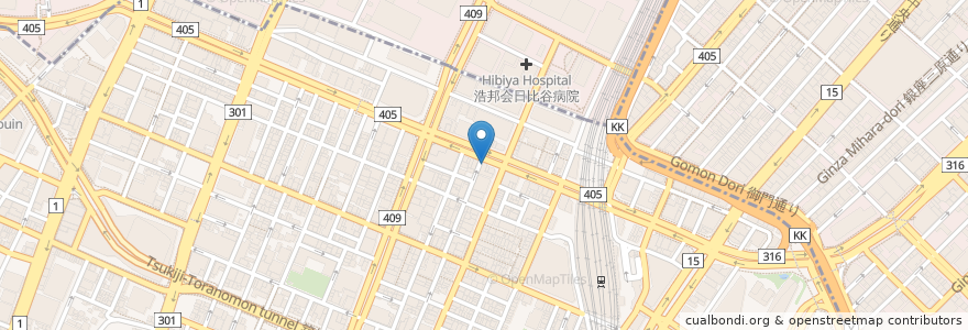 Mapa de ubicacion de エクセルシオール カフェ en Japonya, 東京都, 港区.