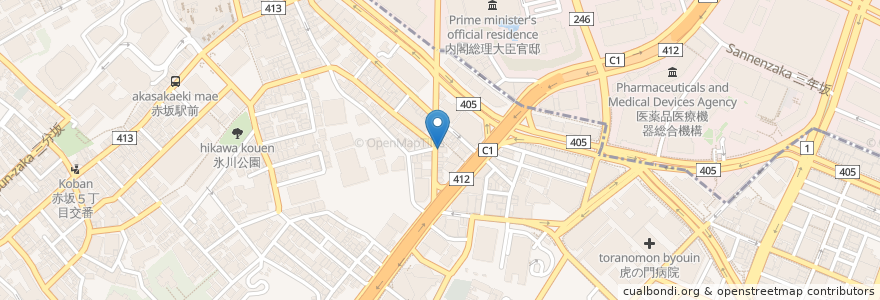Mapa de ubicacion de みうら en Япония, Токио, Минато.