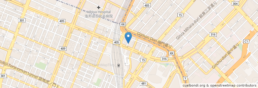 Mapa de ubicacion de 木曽路 en ژاپن, 東京都, 港区.