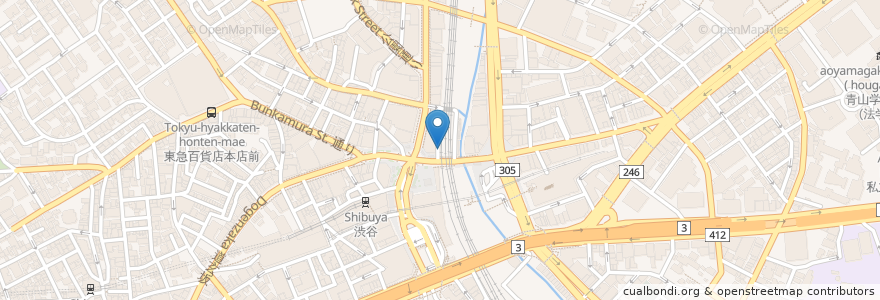 Mapa de ubicacion de にゅう鳥金 en Jepun, 東京都, 渋谷区.