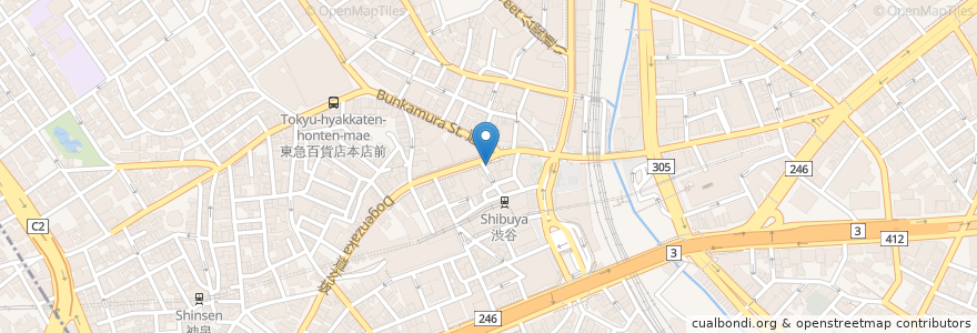 Mapa de ubicacion de 吉野家 en ژاپن, 東京都, 渋谷区.
