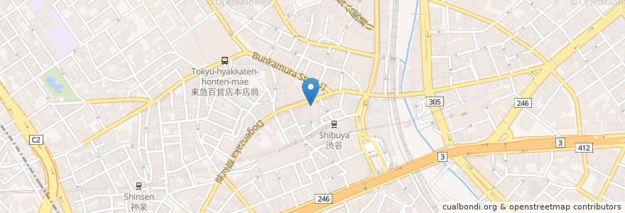 Mapa de ubicacion de 東宝シネマ en Japon, Tokyo, 渋谷区.