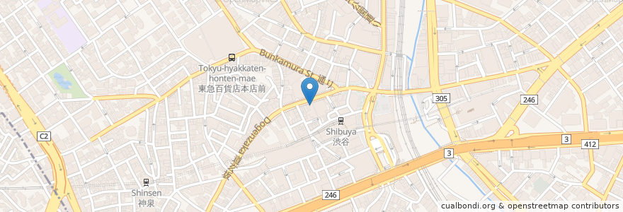 Mapa de ubicacion de 甘太郎 en 日本, 東京都, 渋谷区.