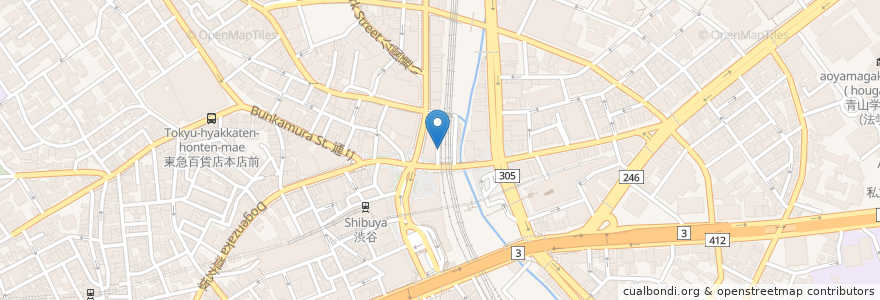 Mapa de ubicacion de 餃子の王将 en 日本, 東京都, 渋谷区.