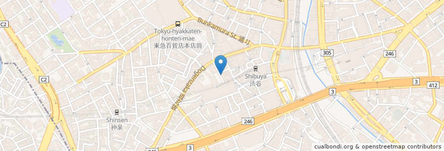 Mapa de ubicacion de HANAKONA en Japonya, 東京都, 渋谷区.