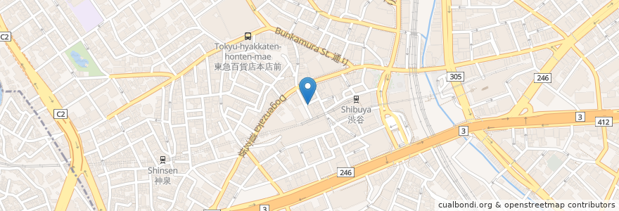 Mapa de ubicacion de bee en 日本, 東京都, 渋谷区.