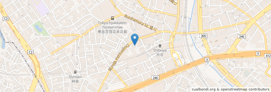 Mapa de ubicacion de CLUB COSTA DER SOL en ژاپن, 東京都, 渋谷区.