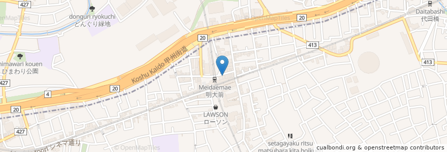 Mapa de ubicacion de 春日亭 en 日本, 東京都.