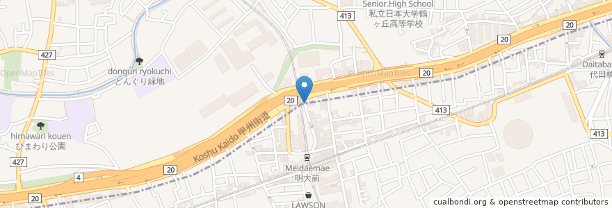 Mapa de ubicacion de ゆうやけこやけ en Japon, Tokyo, 杉並区.