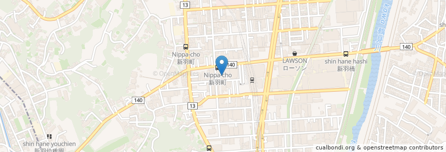 Mapa de ubicacion de 横浜屋 en Japonya, 神奈川県, 横浜市, 港北区.