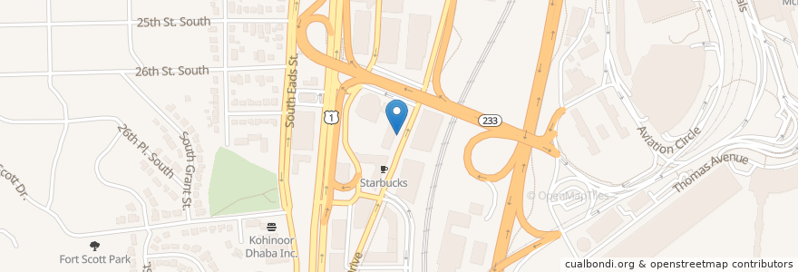 Mapa de ubicacion de Starbucks en United States, Virginia, Arlington County, Arlington.