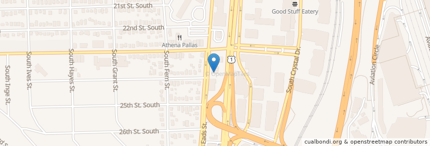 Mapa de ubicacion de Kabob Palace Family Restaurant en Соединённые Штаты Америки, Виргиния, Arlington County, Arlington.