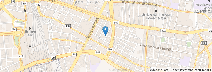 Mapa de ubicacion de 珍獣広場 en Japan, Tokyo, Shinjuku.