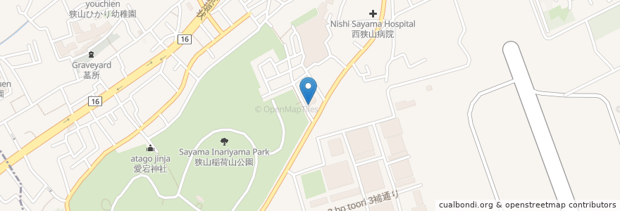 Mapa de ubicacion de ニックス en 일본, 사이타마현, 狭山市.